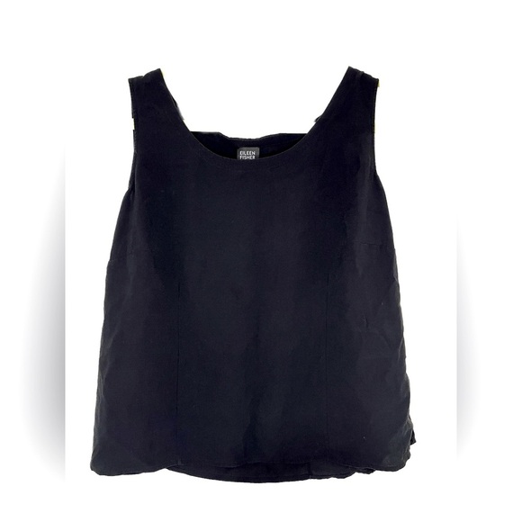 EILEEN FISHER Silk Georgette Crepe Split Hem Boxy Tank Sleeveless Top 1X - Picture 1 of 12